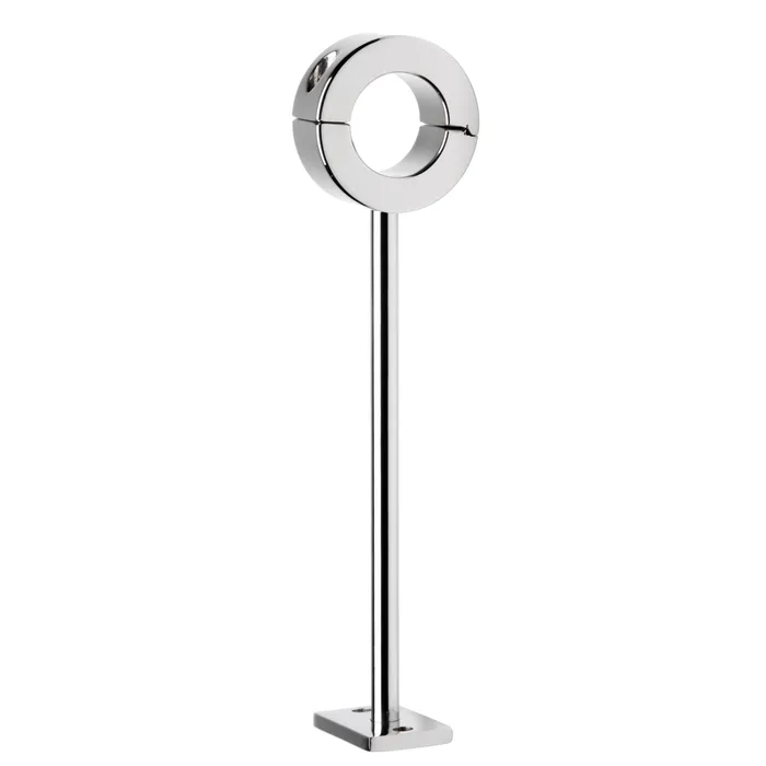 Locking Mounted CBT Scrotum Cuff with Bar Master Series Male Sex Toys