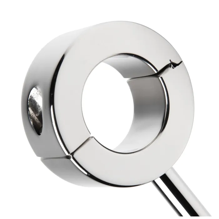 Locking Mounted CBT Scrotum Cuff with Bar Master Series Male Sex Toys