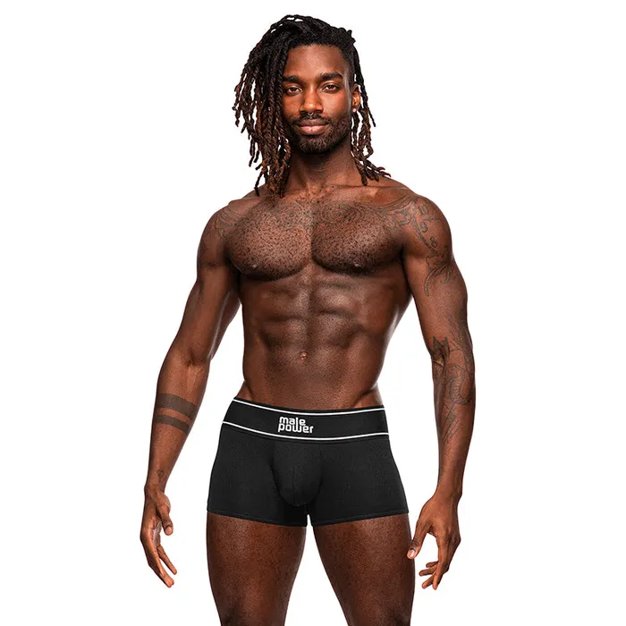 Male Power Anal Male Power Modal Rib Pouch Short Black L