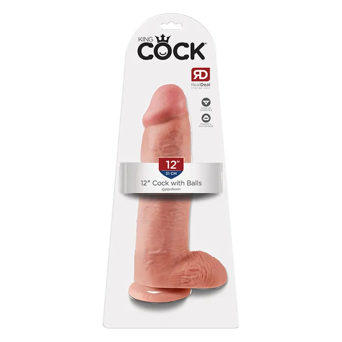 Pipedream Dildos Pipedream King Cock 12 in Cock With Balls Realistic Suction Cup Dildo Beige Pipedream Dildos Pipedream King Cock 12 in Cock With Balls Realistic Suction Cup Dildo Beige