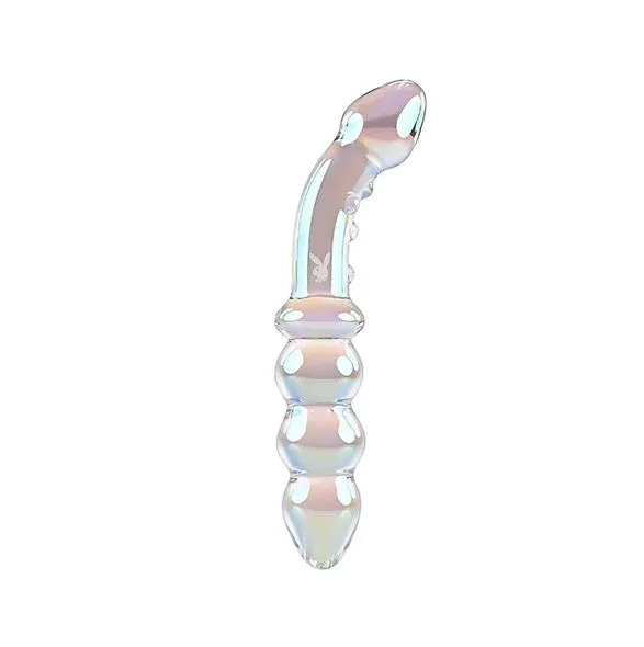 Playboy Pleasure Jewels Double Glass Dildo Playboy Pleasure Dildos