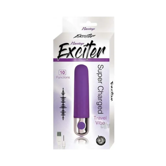 Vibrators Nasstoys Exciter Travel Vibe Rechargeable Silicone Purple