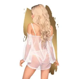 Vibrators Penthouse Lip Smacker Mesh Chemise White Penthouse