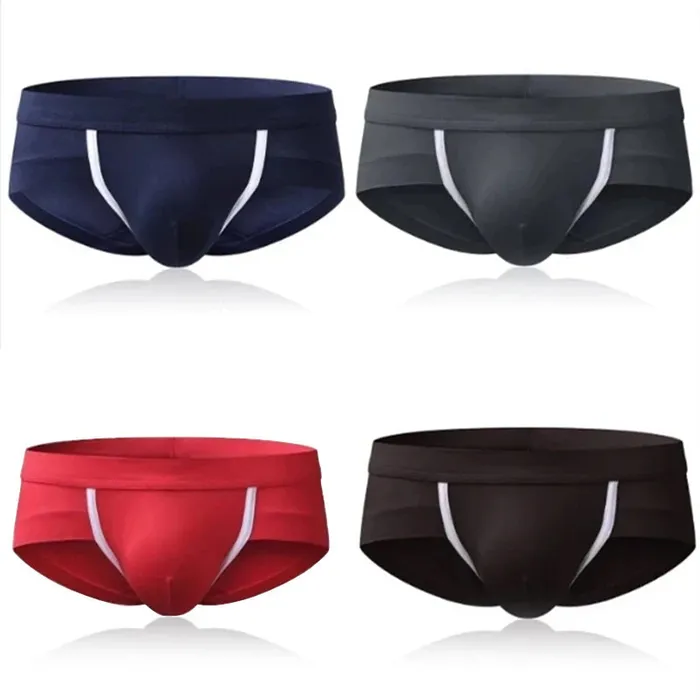 4 Pack Modal Breathable Underwear U Convex Pouch Briefs Versaley Enhancers