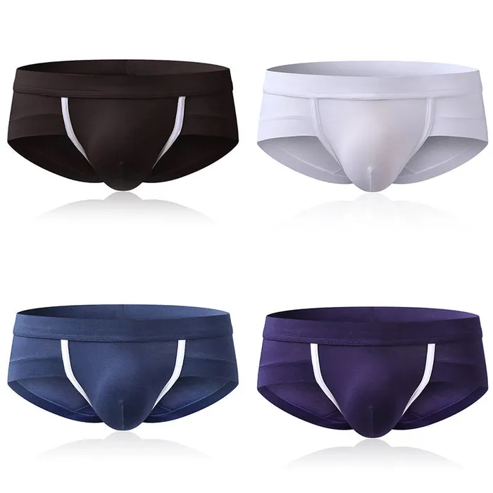 4 Pack Modal Breathable Underwear U Convex Pouch Briefs Versaley Enhancers