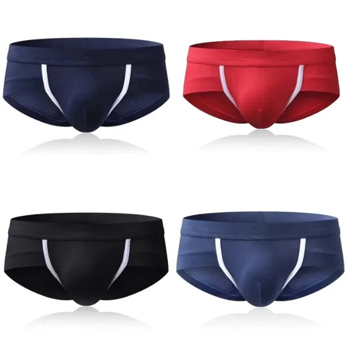 4 Pack Modal Breathable Underwear U Convex Pouch Briefs Versaley Enhancers