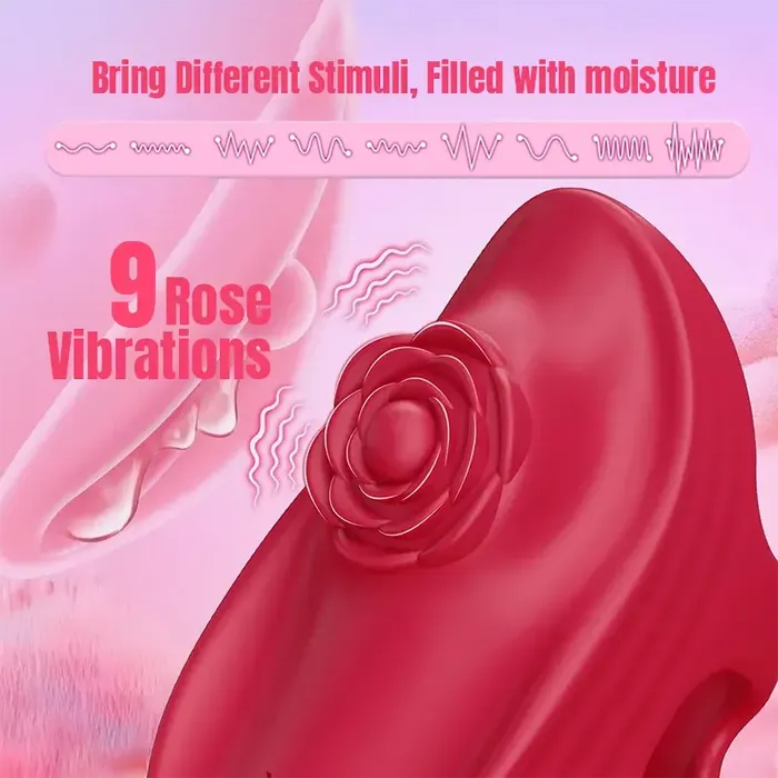9 Vibrating Nipple Rose Clitoral Vibrator Inyarose Female Sex Toys