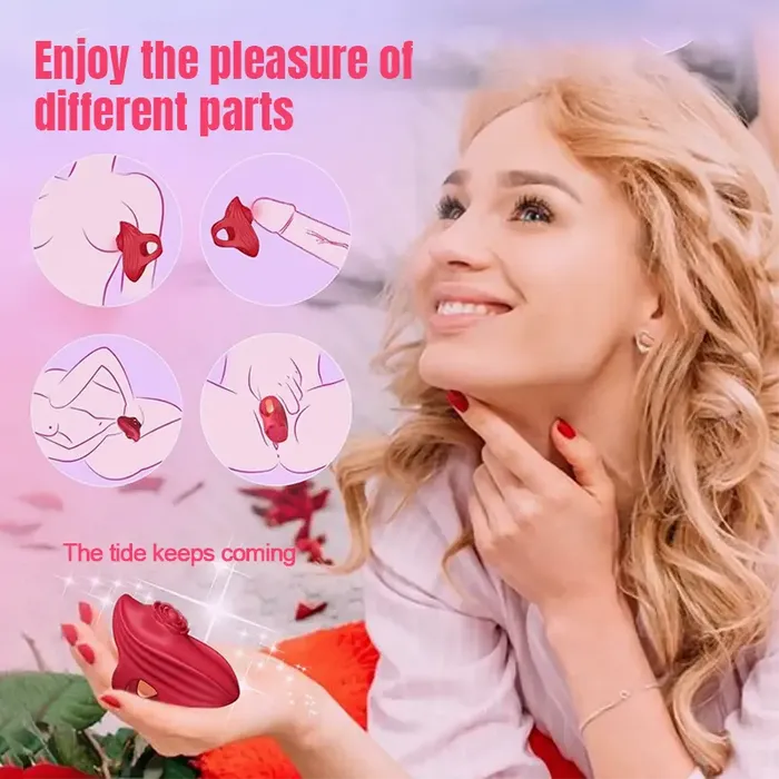 9 Vibrating Nipple Rose Clitoral Vibrator Inyarose Female Sex Toys