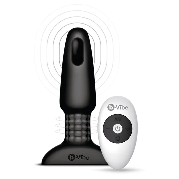 Anal bVibe bVibe Rimming 2 Remote Control Vibrating Butt Plug Black