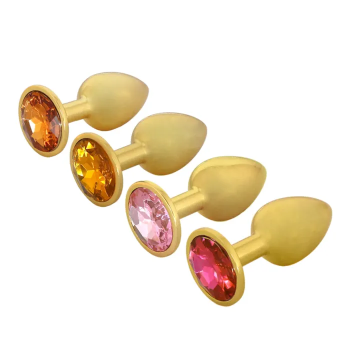 Anal loveplugs Small Golden Rose Jeweled Plug