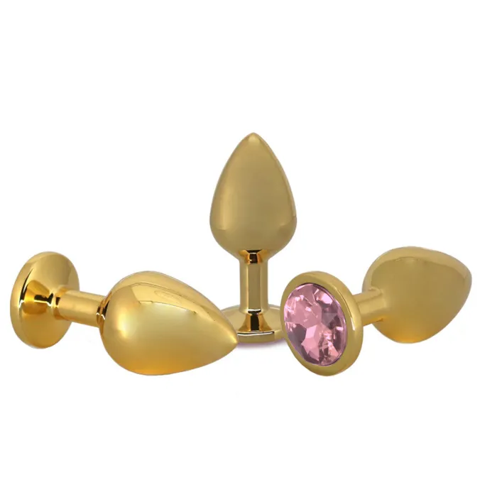 Anal loveplugs Small Golden Rose Jeweled Plug