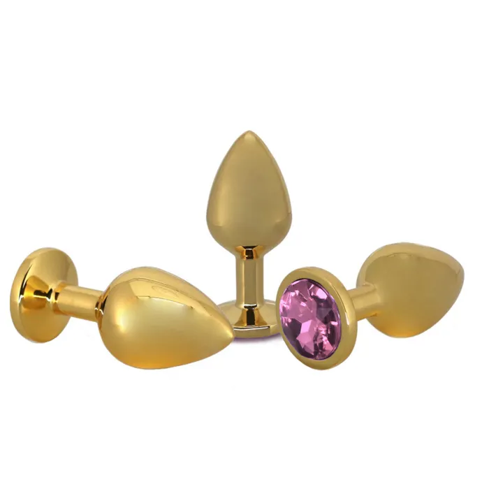 Anal loveplugs Small Golden Rose Jeweled Plug