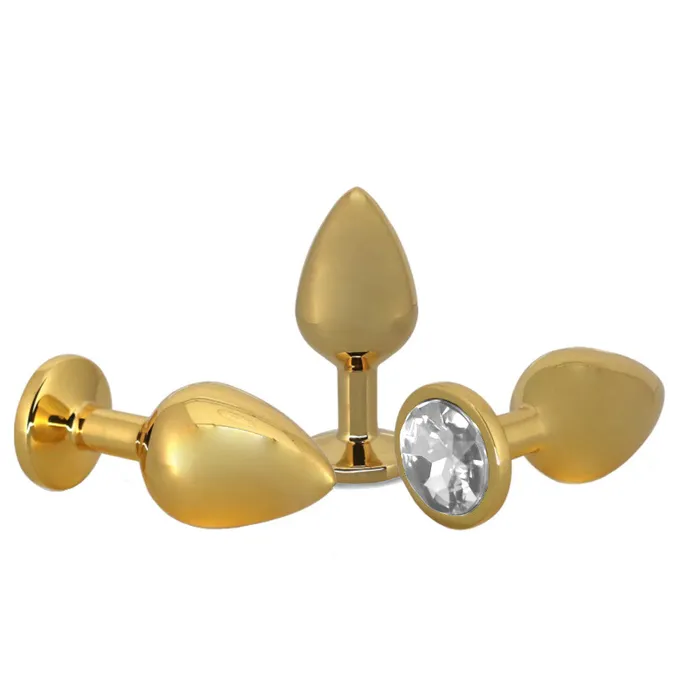 Anal loveplugs Small Golden Rose Jeweled Plug