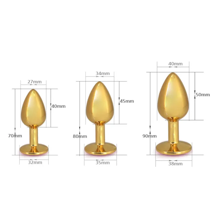 Anal loveplugs Small Golden Rose Jeweled Plug
