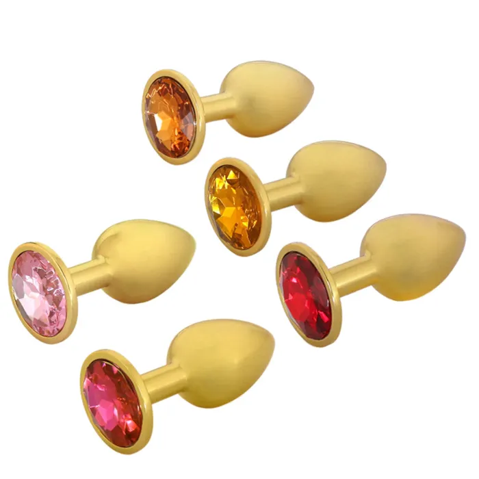 Anal loveplugs Small Golden Rose Jeweled Plug