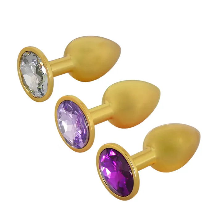 Anal loveplugs Small Golden Rose Jeweled Plug