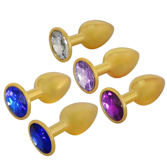 Anal loveplugs Small Golden Rose Jeweled Plug