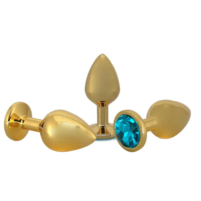 Anal loveplugs Small Golden Rose Jeweled Plug