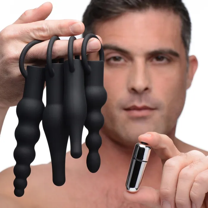 Anal Master Series Master Series 3X Rimming Anal Training Butt Plug Set Black Anal Master Series Master Series 3X Rimming Anal Training Butt Plug Set Black