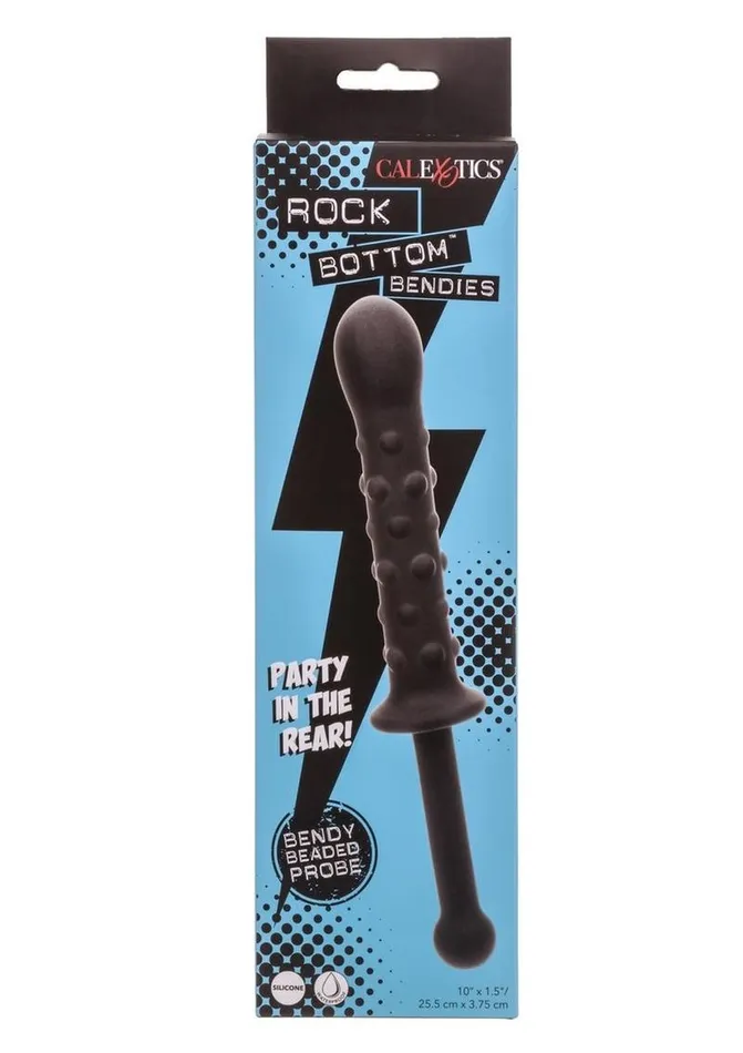 Anal Rock Bottom Rock Bottom Bendies Bendy Beaded Probe Rechargeable Silicone Anal Vibrator