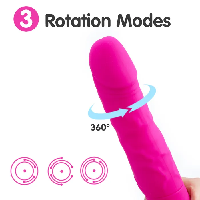 Anal The Bad Peach KING2 Vibrating Rotating Dildos 9 Inch
