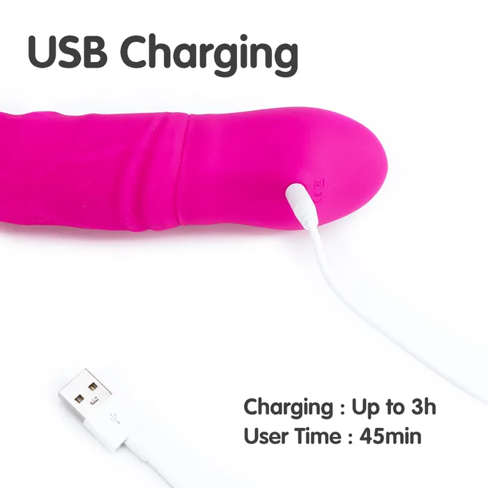 Anal The Bad Peach KING2 Vibrating Rotating Dildos 9 Inch