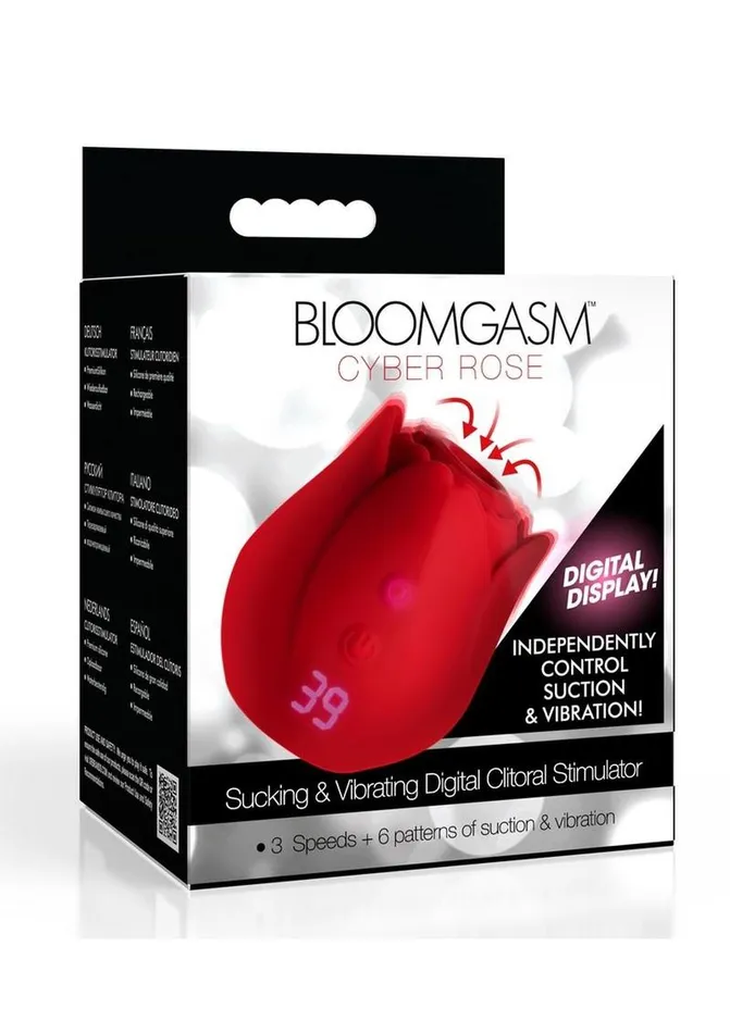 Bloomgasm Female Sex Toys Bloomgasm Cyber Rose Sucking and Vibrating Digital Rechargeable Silicone Clitoral Stimulator