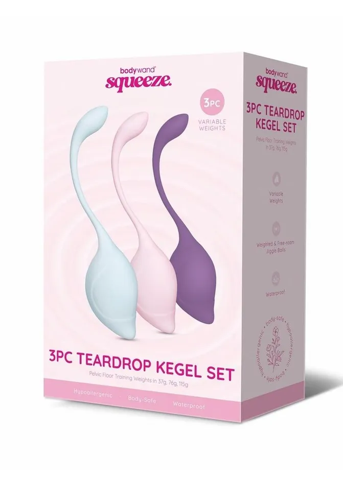 Bodywand Squeeze Teardrop Silicone Kegal Set 37115g Bodywand Anal