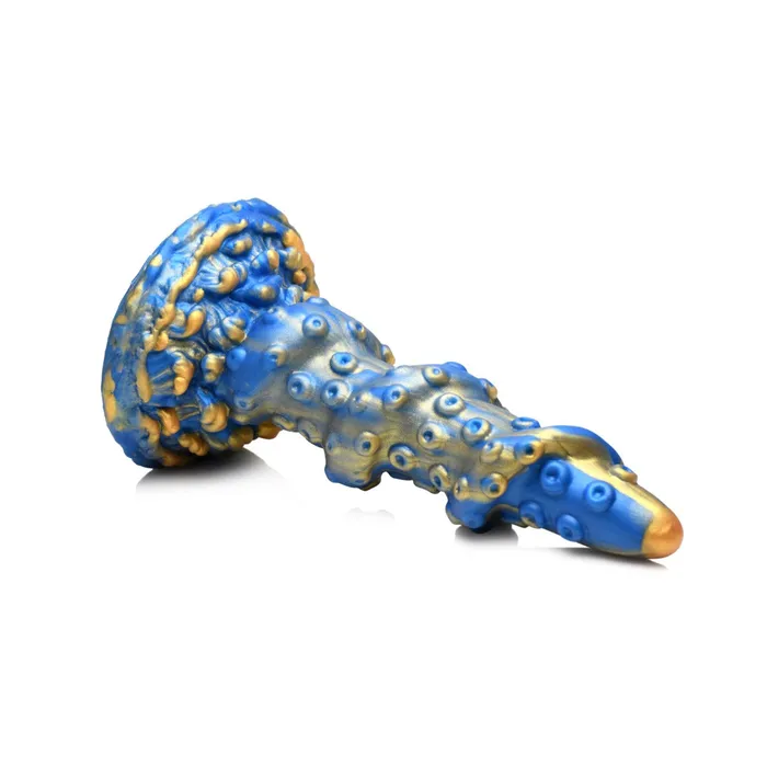 Creature Cocks Dildos Creature Cocks Lord Kraken Tentacled Silicone Dildo Blue Gold