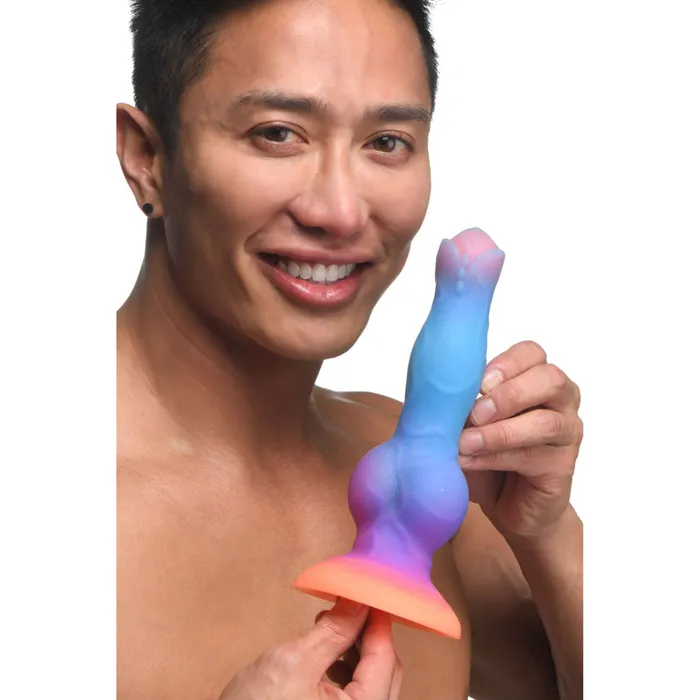 Creature Cocks Dildos Creature Cocks Space Cock Glow In The Dark Alien Silicone Dildo Blue Purple