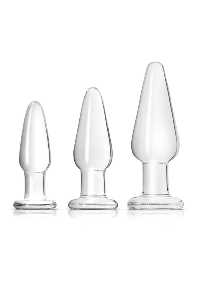 Crystal Premium Glass Trainer Kit Butt Plug Crystal Anal