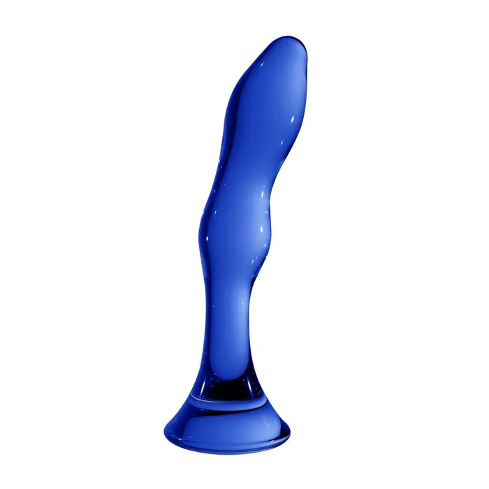 Dildos Chrystalino Chrystalino Gallant Glass Dildo Blue 7 Inch