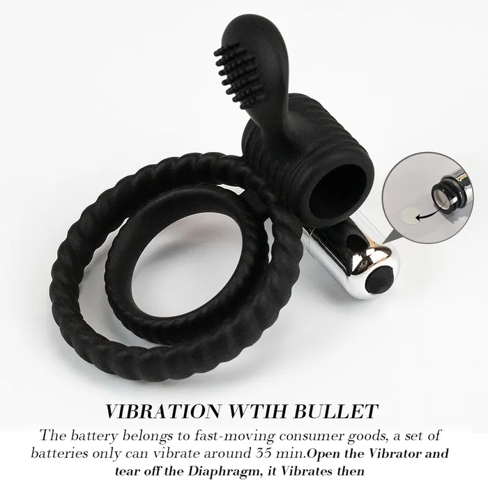 Dual Rings Penis Ring Male Enhancement Earlypeach Male Sex Toys