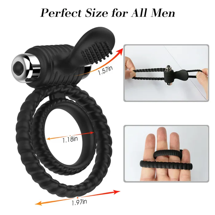 Dual Rings Penis Ring Male Enhancement Earlypeach Male Sex Toys