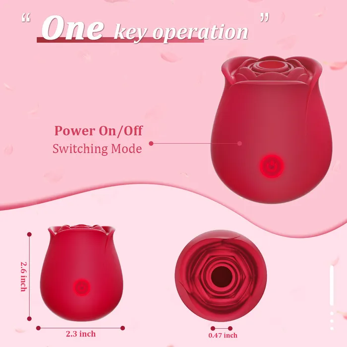 Earlypeach Female Sex Toys 10 Suction Oral Sex Rose Clitoral Stimulator Vibrator