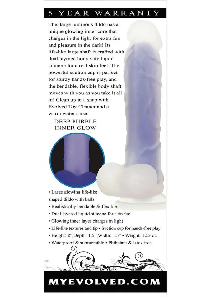 Evolved Luminous Dildo Silicone Realistic Dildo Female Sex Toys