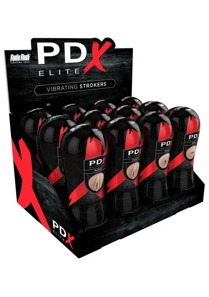 Female Sex Toys PDX Elite Pdx Elite Fanta Flesh Vibrating Strokers Display 12 Each Per Pop Counter Female Sex Toys PDX Elite Pdx Elite Fanta Flesh Vibrating Strokers Display 12 Each Per Pop Counter