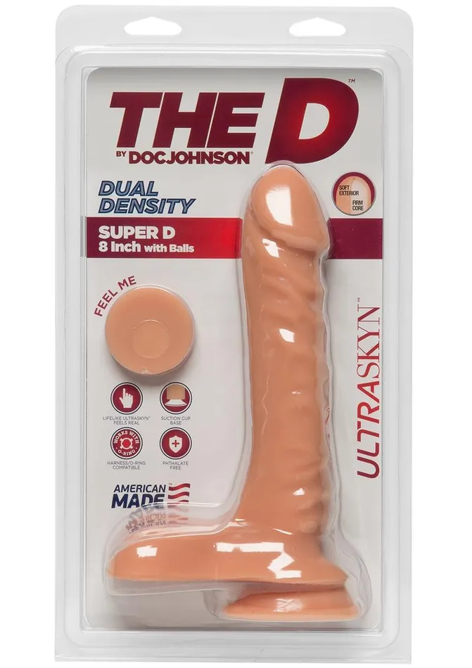 Female Sex Toys The D The D Super D Ultraskyn Dildo with Balls