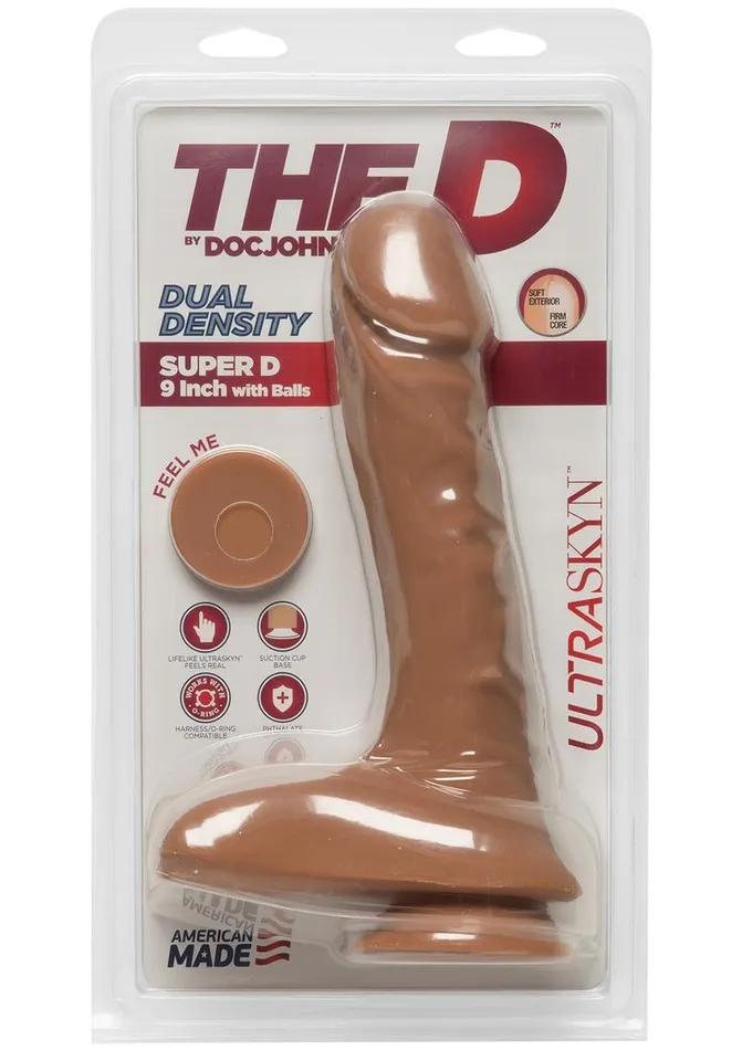 Female Sex Toys The D The D Super D Ultraskyn Dildo with Balls