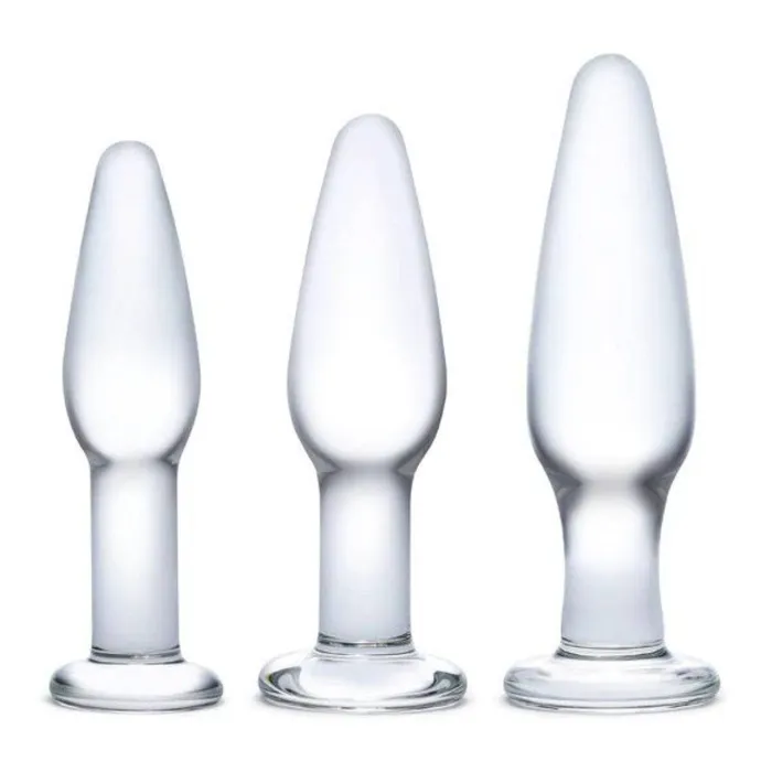 Glas Anal Training 3 Piece Butt Plug Set 4 Inch 475 Inch 525 Inch Glas Anal Glas Anal Training 3 Piece Butt Plug Set 4 Inch 475 Inch 525 Inch Glas Anal