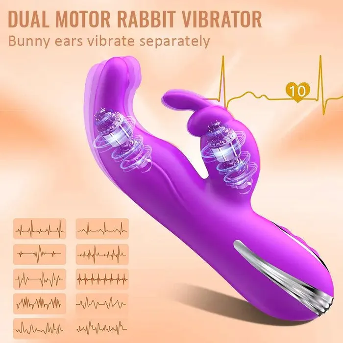 Inyarose Female Sex Toys 3in1 Rabbit Clitoral Vibrator