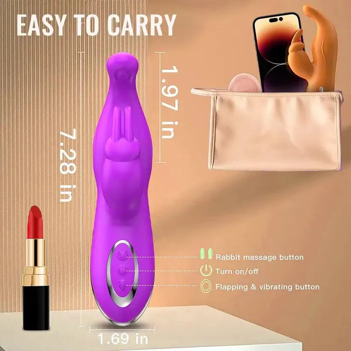 Inyarose Female Sex Toys 3in1 Rabbit Clitoral Vibrator