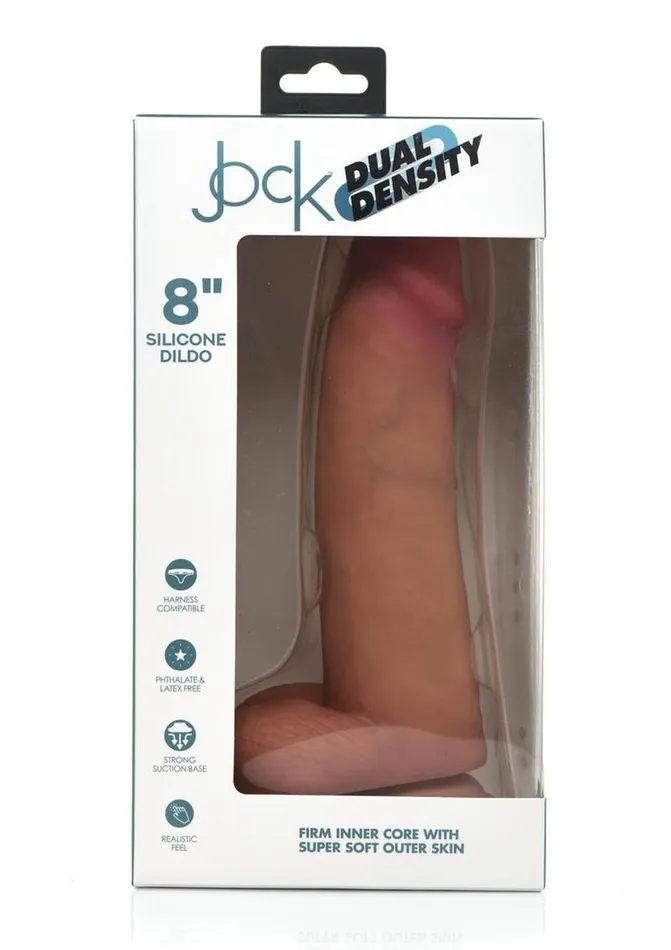 Jock Dual Density Silicone Dildo with Balls Jock Female Sex Toys