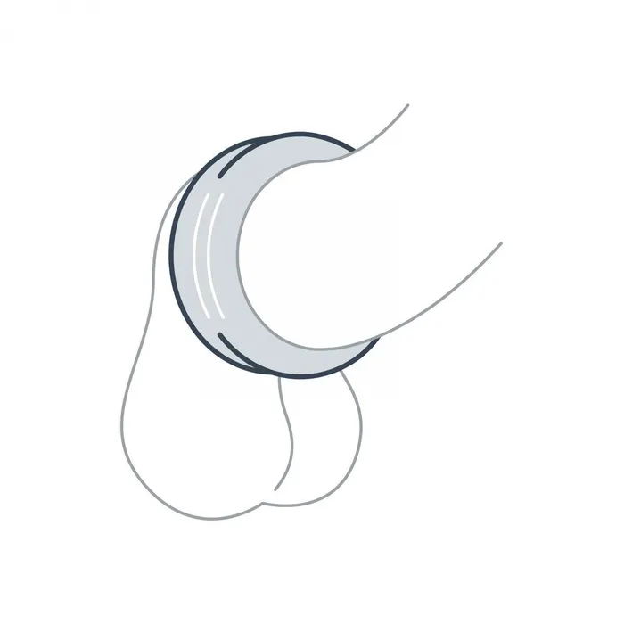Male Sex Toys Boners Boners Double Design Cock Ring Grey