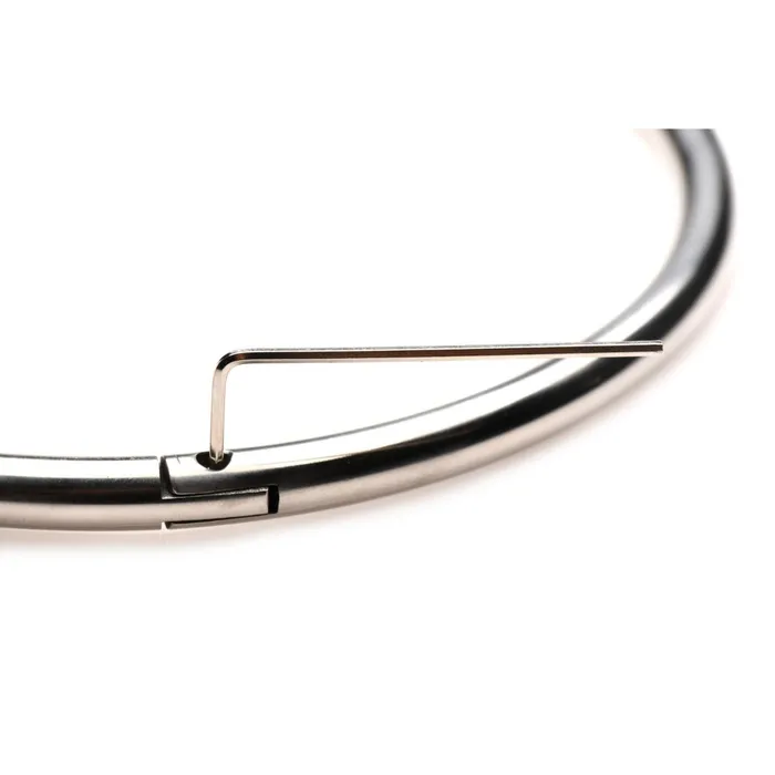 Male Sex Toys Master Series Master Series Possession Stainless Steel Locking Collar Large