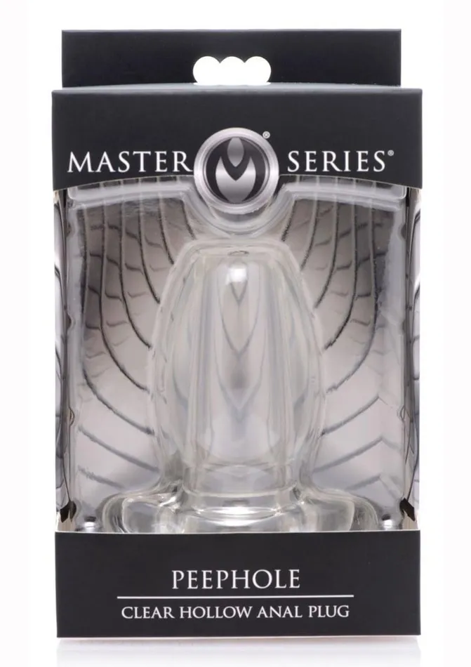 Male Sex Toys Master Series Peephole Clear Hollow Anal Plug Master Series