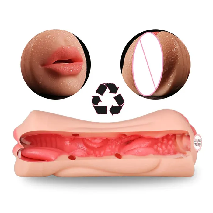Male Sex Toys Mouth tooth double point plane cup masturbator mysite