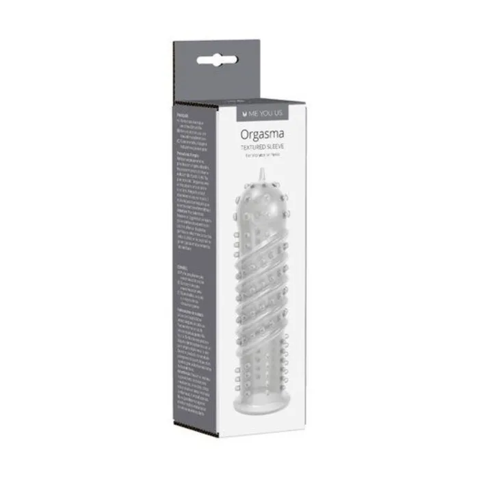 Me You Us Male Sex Toys Me You Us Orgasma Textured Penis Sleeve Clear