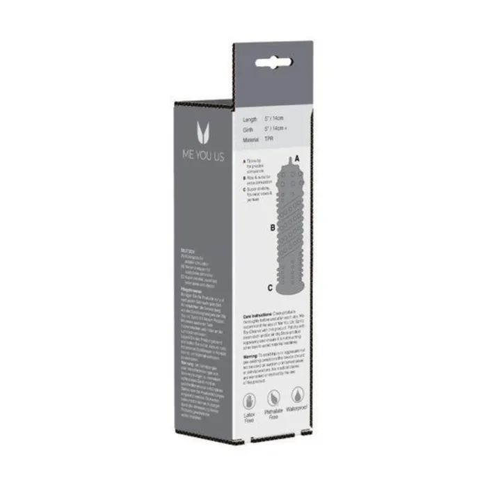 Me You Us Male Sex Toys Me You Us Orgasma Textured Penis Sleeve Clear
