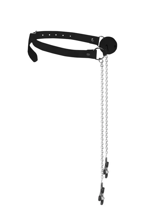Ouch Couples Ouch Breathable Ball Gag with Nipple Clamps